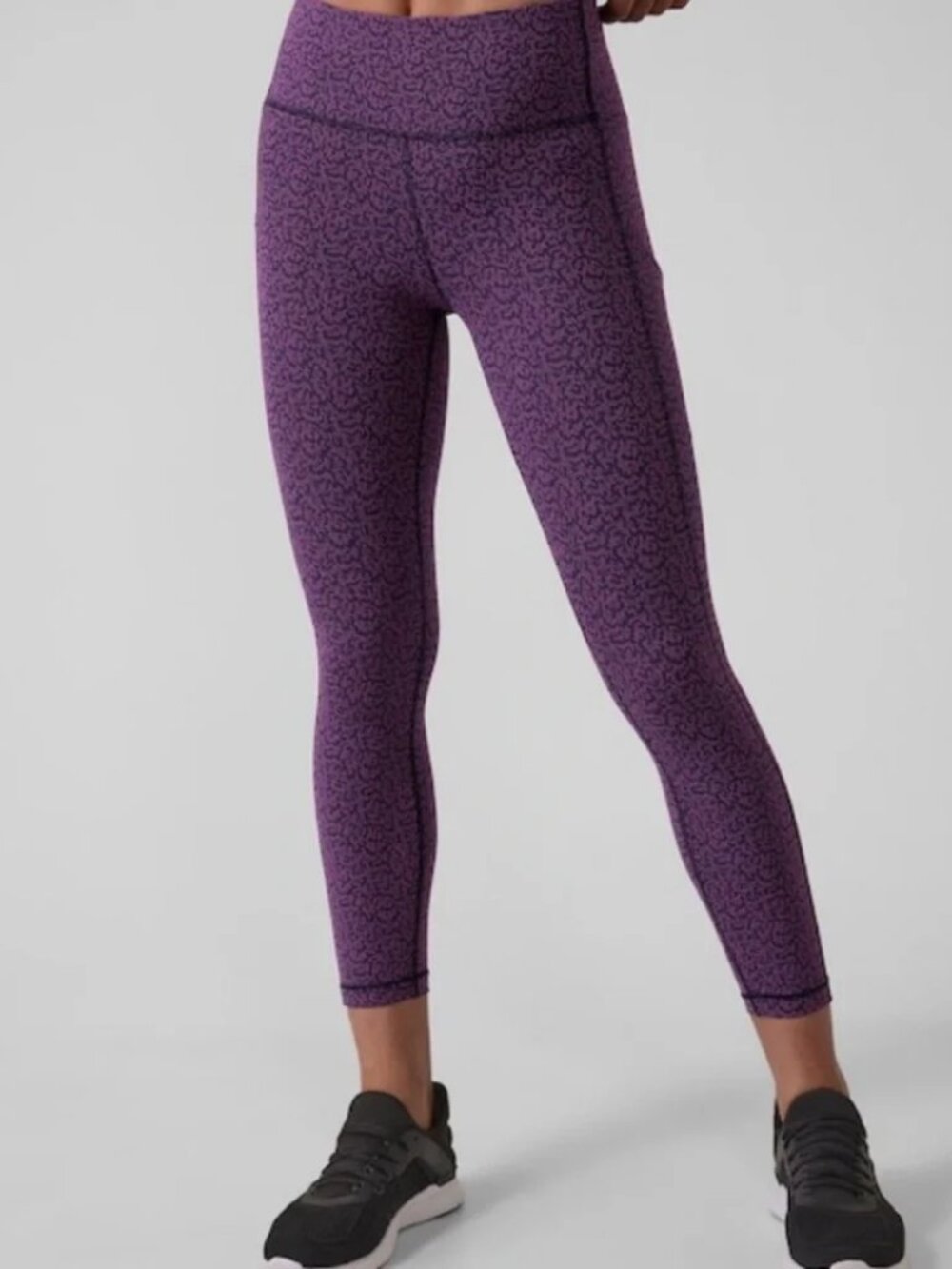 Athleta Ultimate Textured Stash Pocket 7/8 Leggings High Rise MT